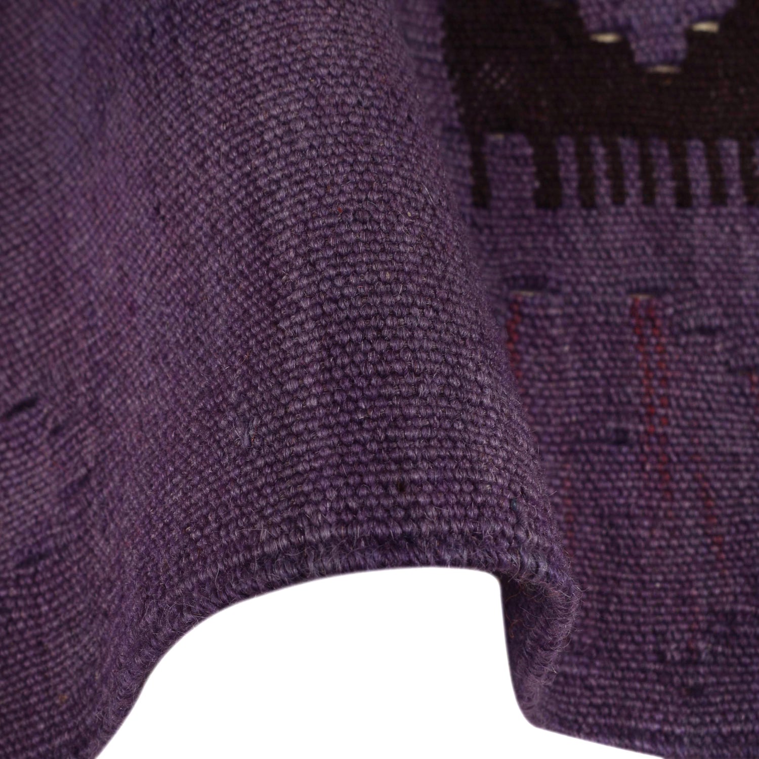 Purple Color Overdyed Kelim 3' 6" x 4' 11" ft / 106 x 150 cm - No. B29194