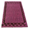 Purple Color Overdyed Kelim 3' 1" x 4' 6" ft / 94 x 138 cm - No. B29196
