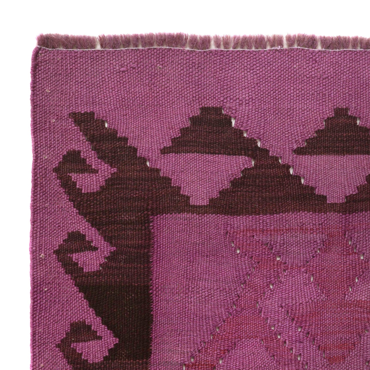 Purple Color Overdyed Kelim 3' 1" x 4' 6" ft / 94 x 138 cm - No. B29196