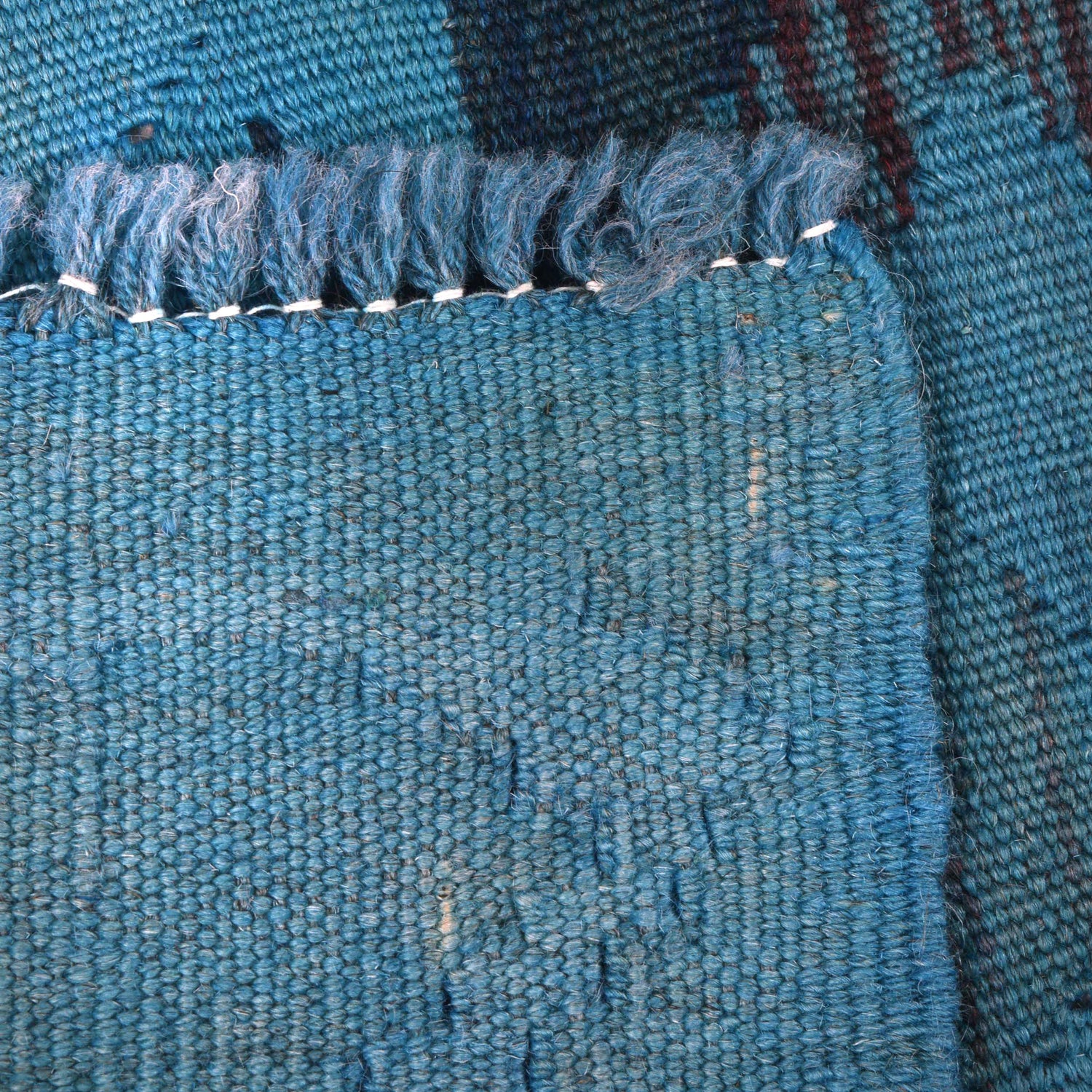 Hand Knotted Overdyed Kilim 3' 4" x 4' 6" ft / 101 x 138 cm - No. B29198