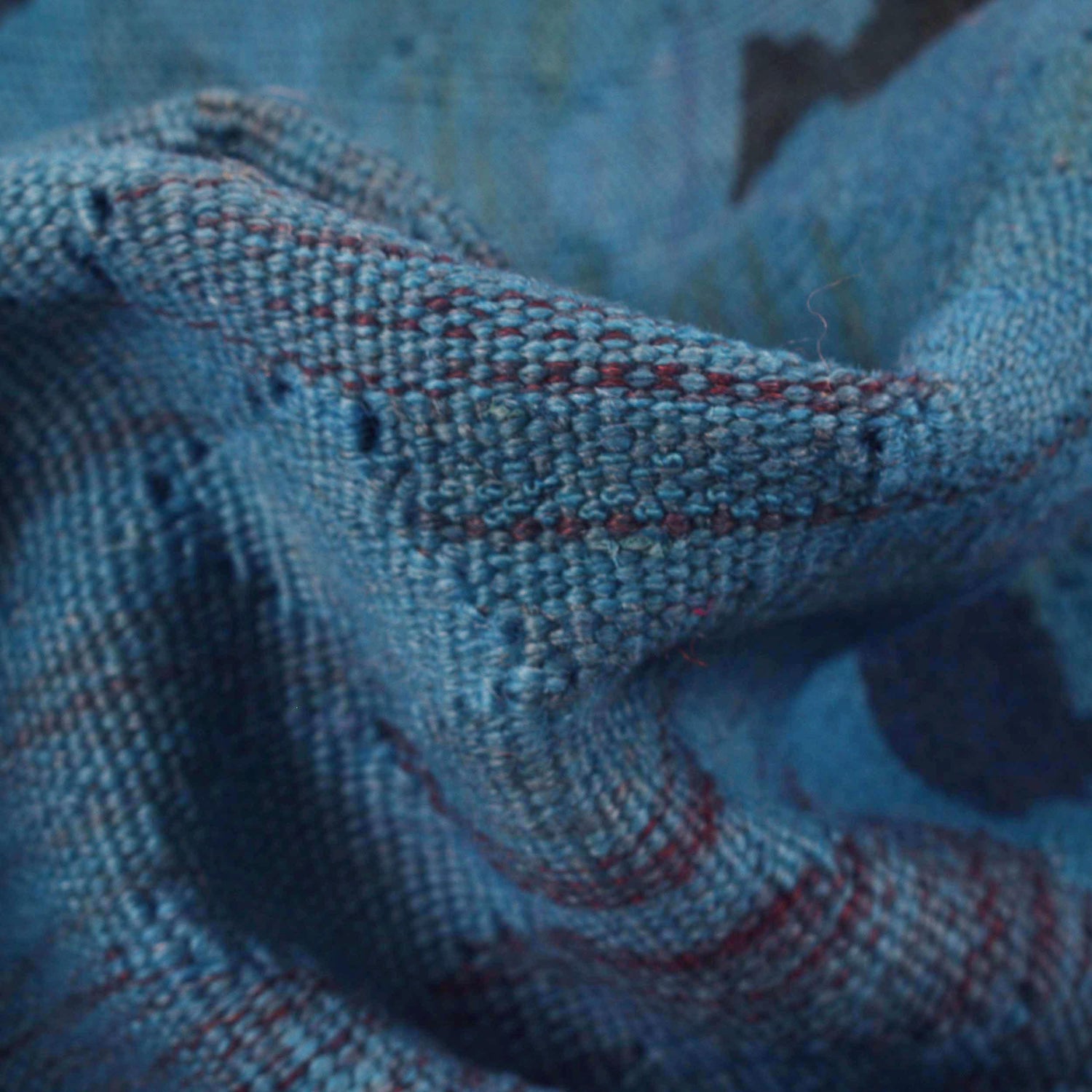 Hand Knotted Overdyed Kilim 3' 4" x 4' 6" ft / 101 x 138 cm - No. B29198