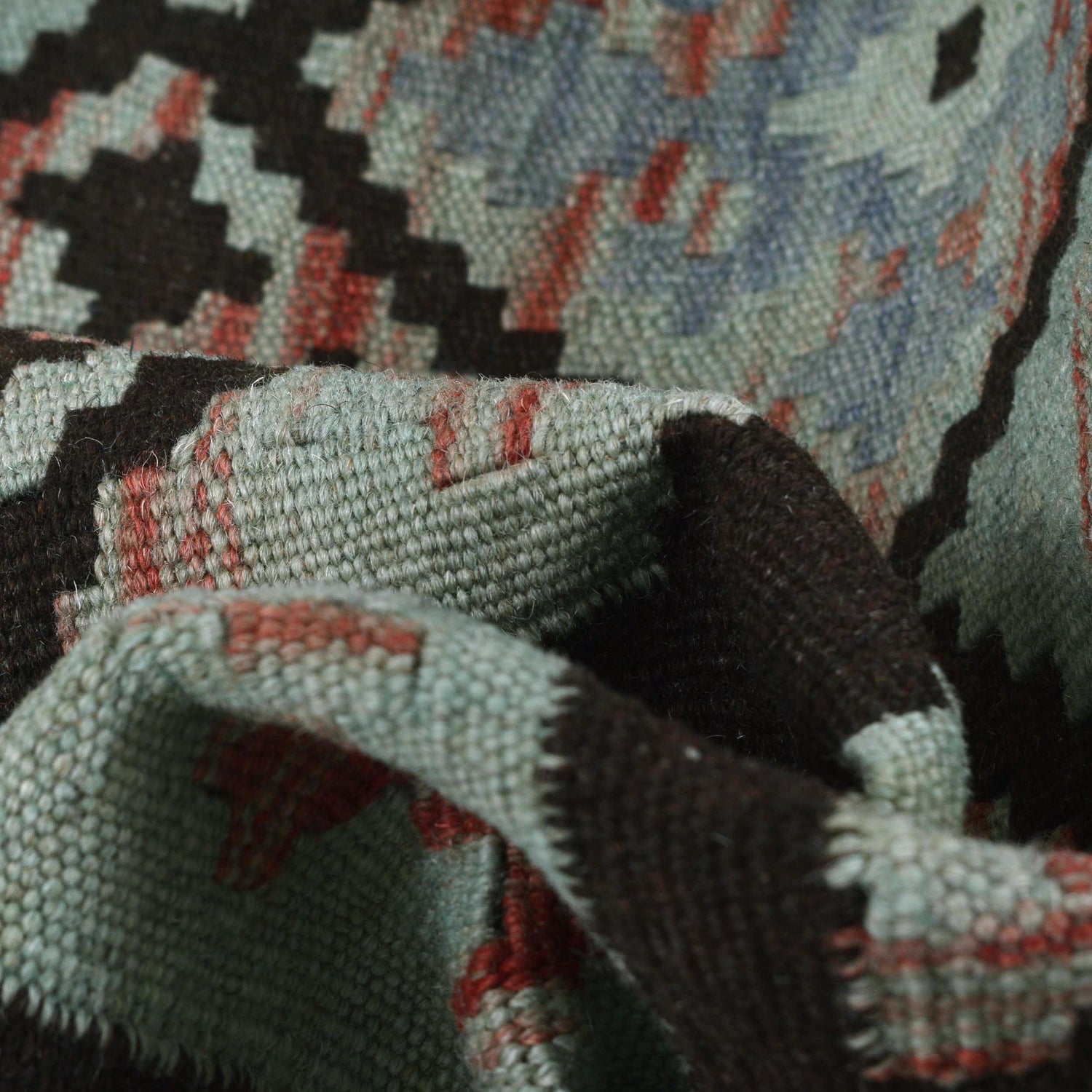 Hand Knotted Overdyed Kilim 3' 3" x 4' 10" ft / 99 x 148 cm - No. B29200