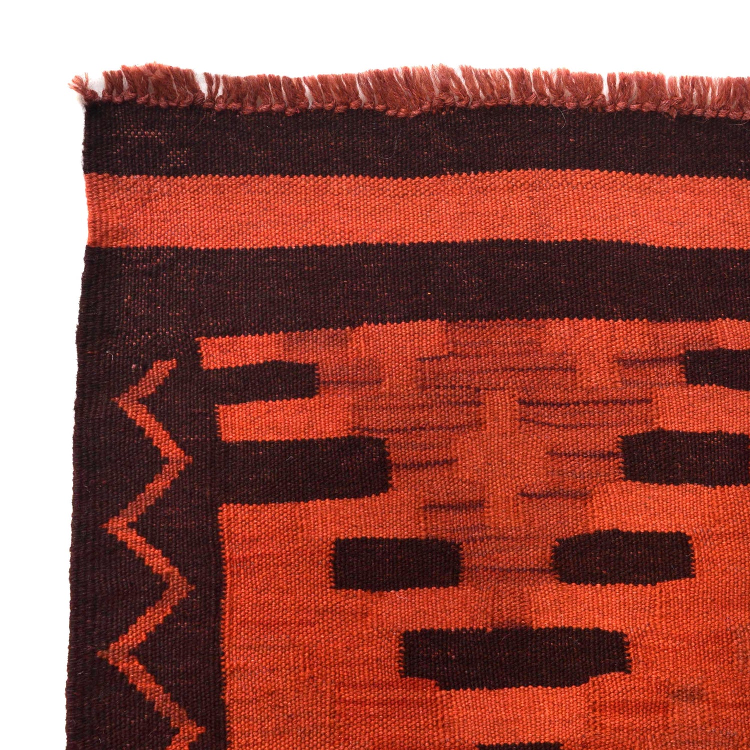 Hand Knotted Overdyed Kilim 3' 4" x 4' 9" ft / 101 x 144 cm - No. B29201