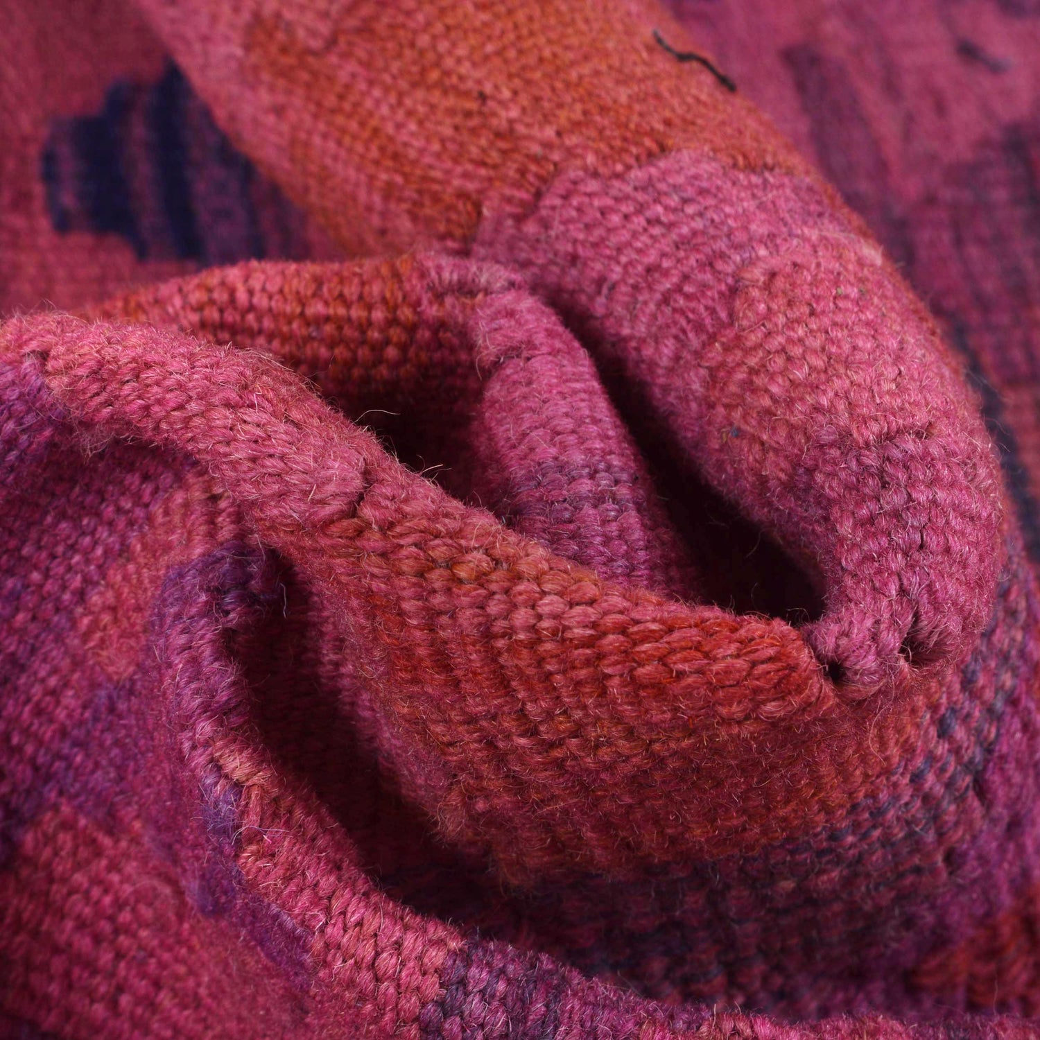 Hand Knotted Overdyed Kilim 2' 6" x 4' 1" ft / 76 x 124 cm - No. B29204