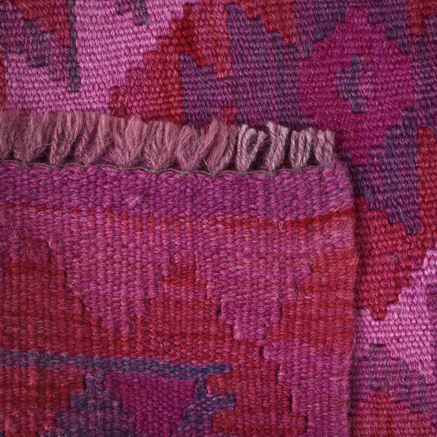 Purple Color Overdyed Kelim 2' 0" x 2' 9" ft / 61 x 84 cm - No. B29208