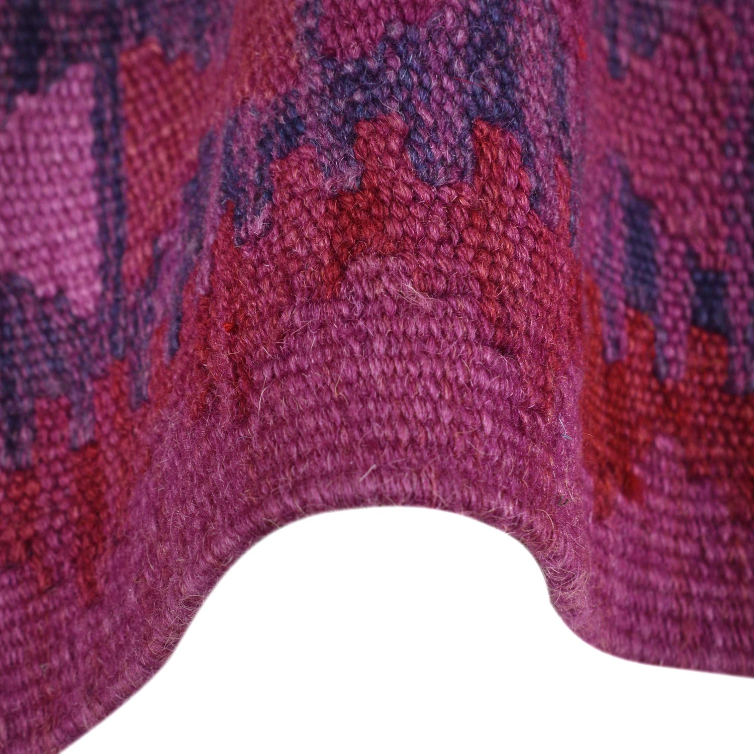 Purple Color Overdyed Kelim 2' 0" x 2' 9" ft / 61 x 84 cm - No. B29208