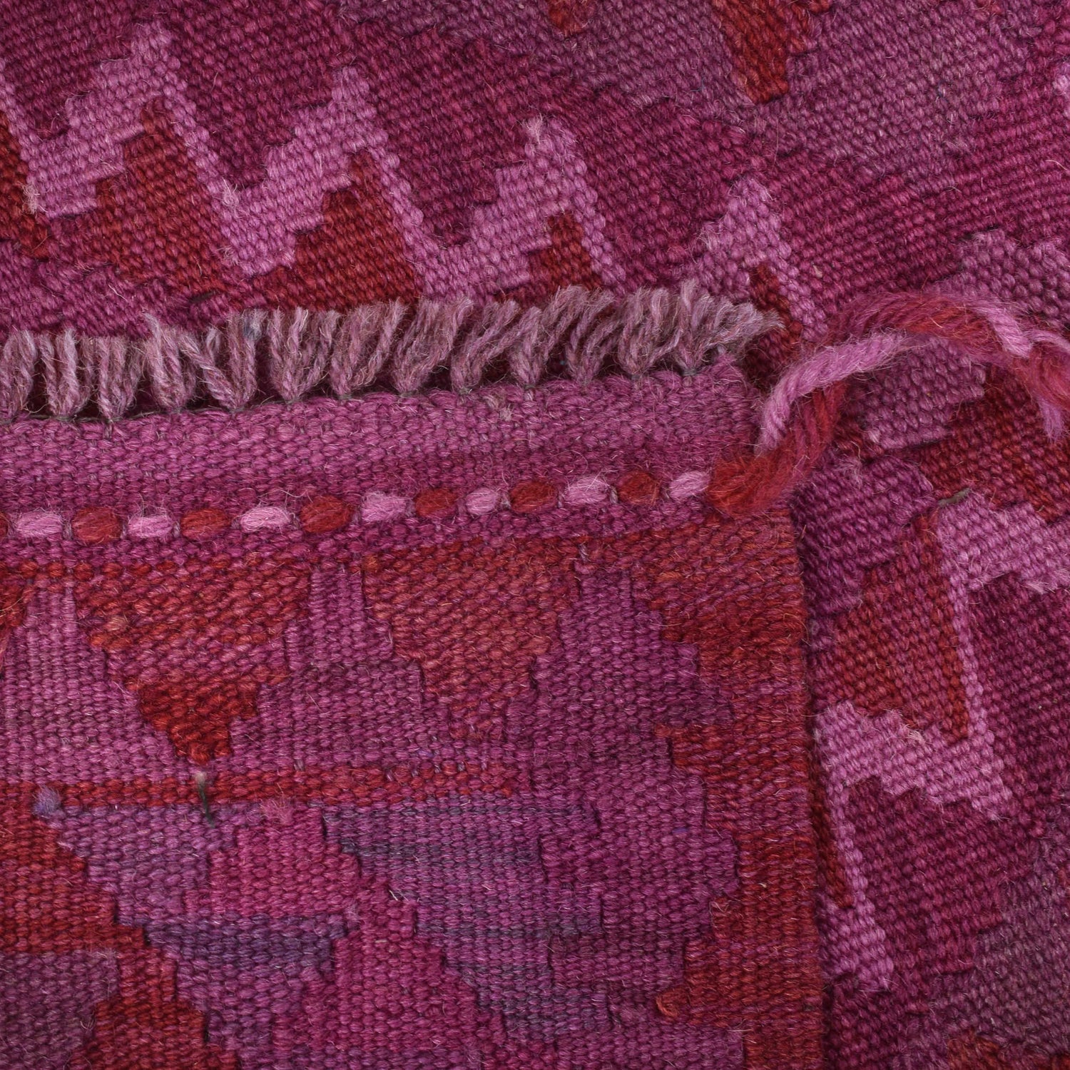 Purple Color Overdyed Kelim 1' 10" x 3' 1" ft / 55 x 93 cm - No. B29209