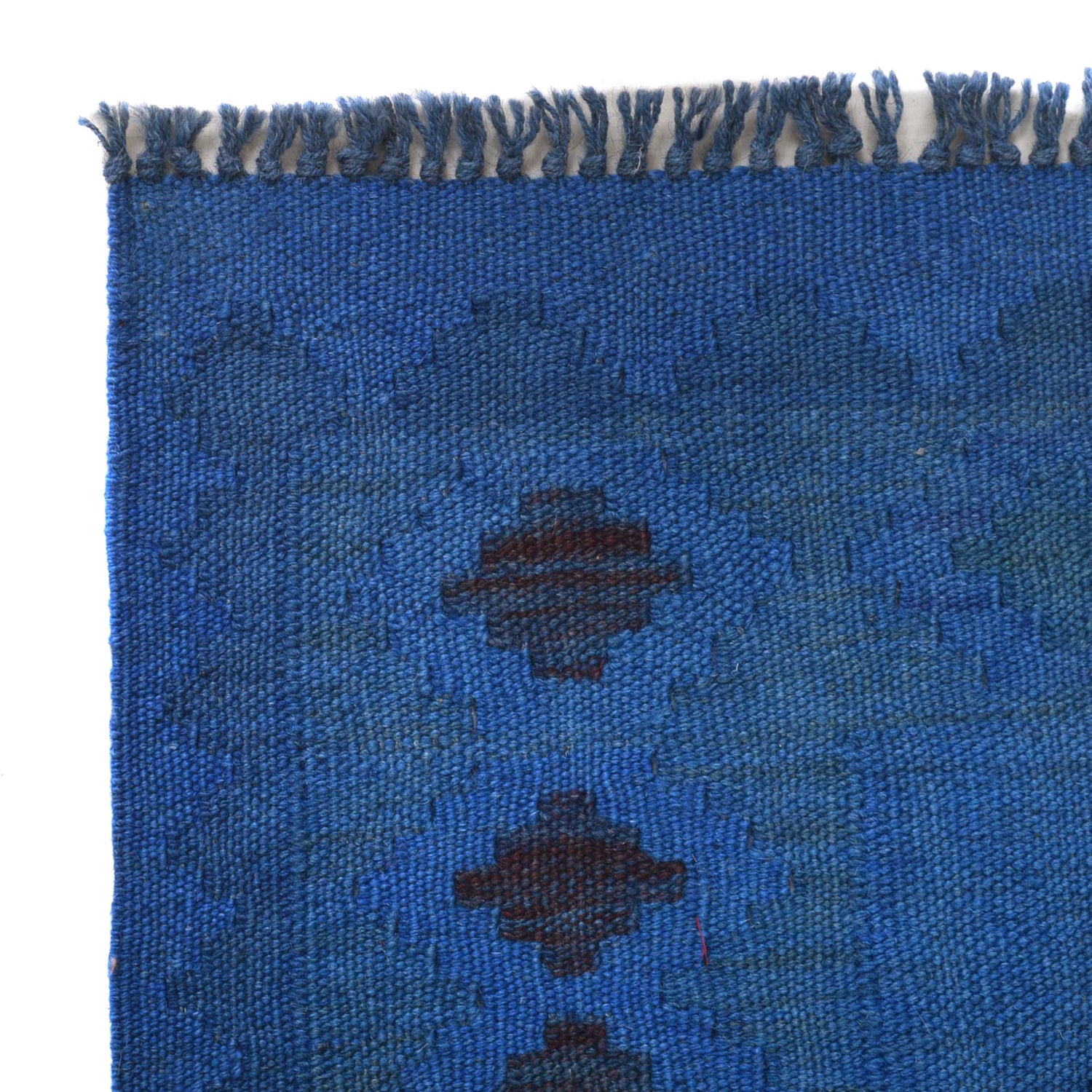 Blue Color Overdyed Kelim 2' 7" x 3' 9" ft / 80 x 115 cm - No. B29217
