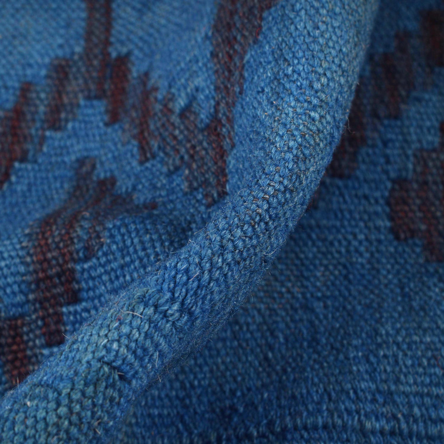Blue Color Overdyed Kelim 2' 7" x 3' 9" ft / 80 x 115 cm - No. B29217