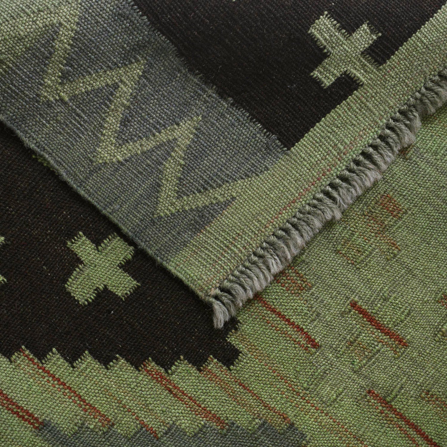 Handmade Overdye Kilim 2' 9" x 3' 10" ft / 84 x 117 cm - No. B29223