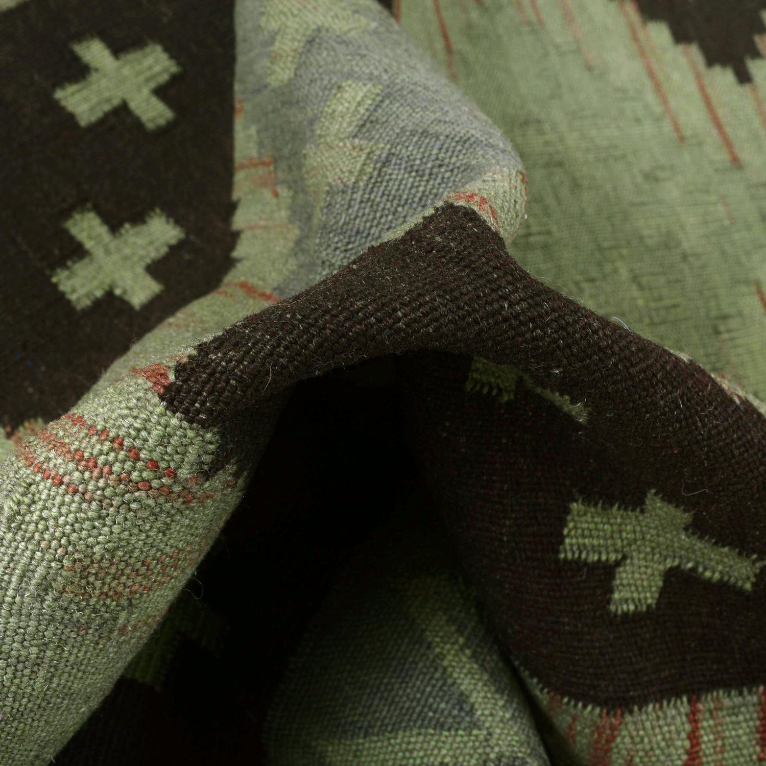 Handmade Overdye Kilim 2' 9" x 3' 10" ft / 84 x 117 cm - No. B29223