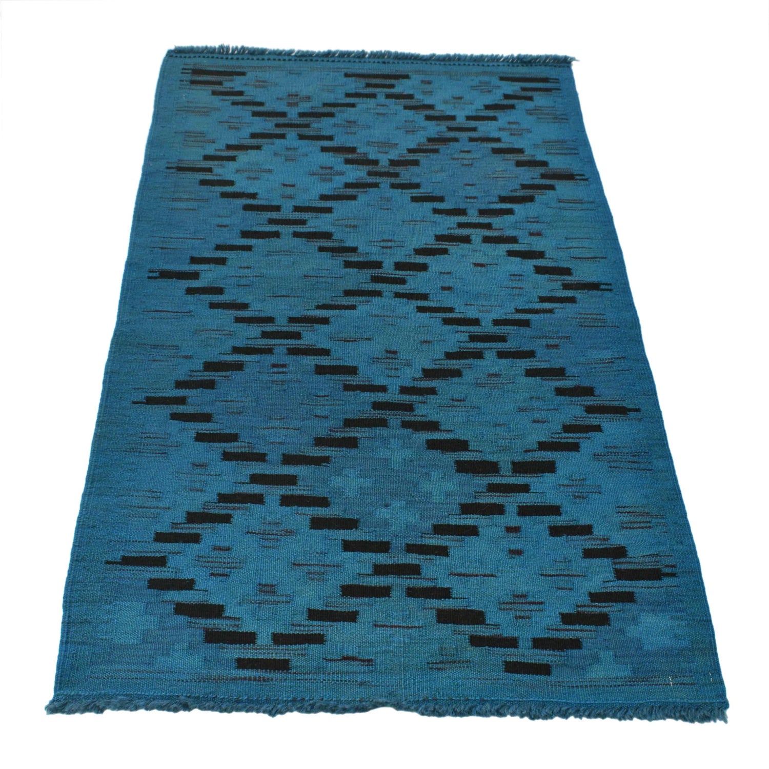 Handmade Overdye Kilim 2' 6" x 4' 5" ft / 76 x 134 cm - No. B29224