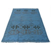 Blue Color Overdyed Kelim 3' 11" x 5' 9" ft / 120 x 175 cm - No. B29229