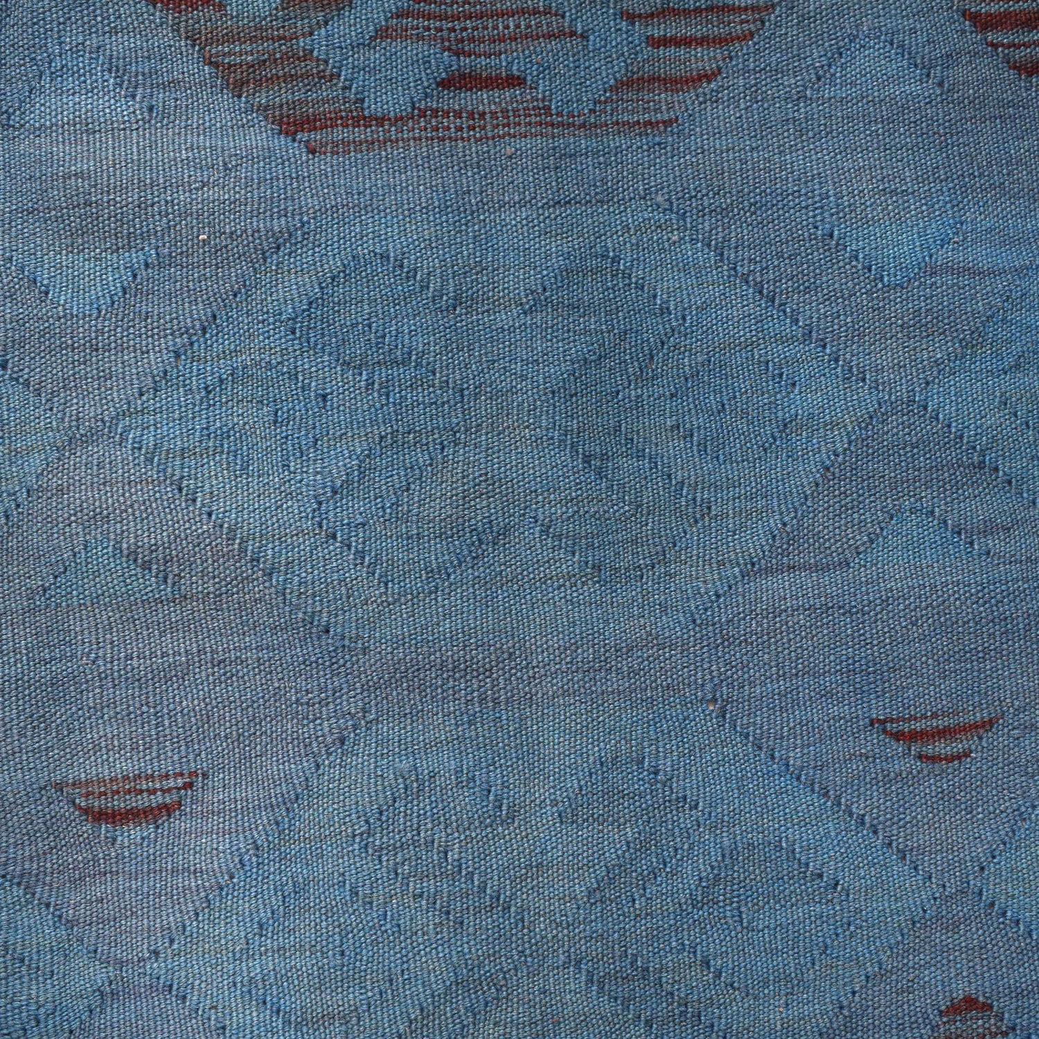 Blue Color Overdyed Kelim 3' 11" x 5' 9" ft / 120 x 175 cm - No. B29229