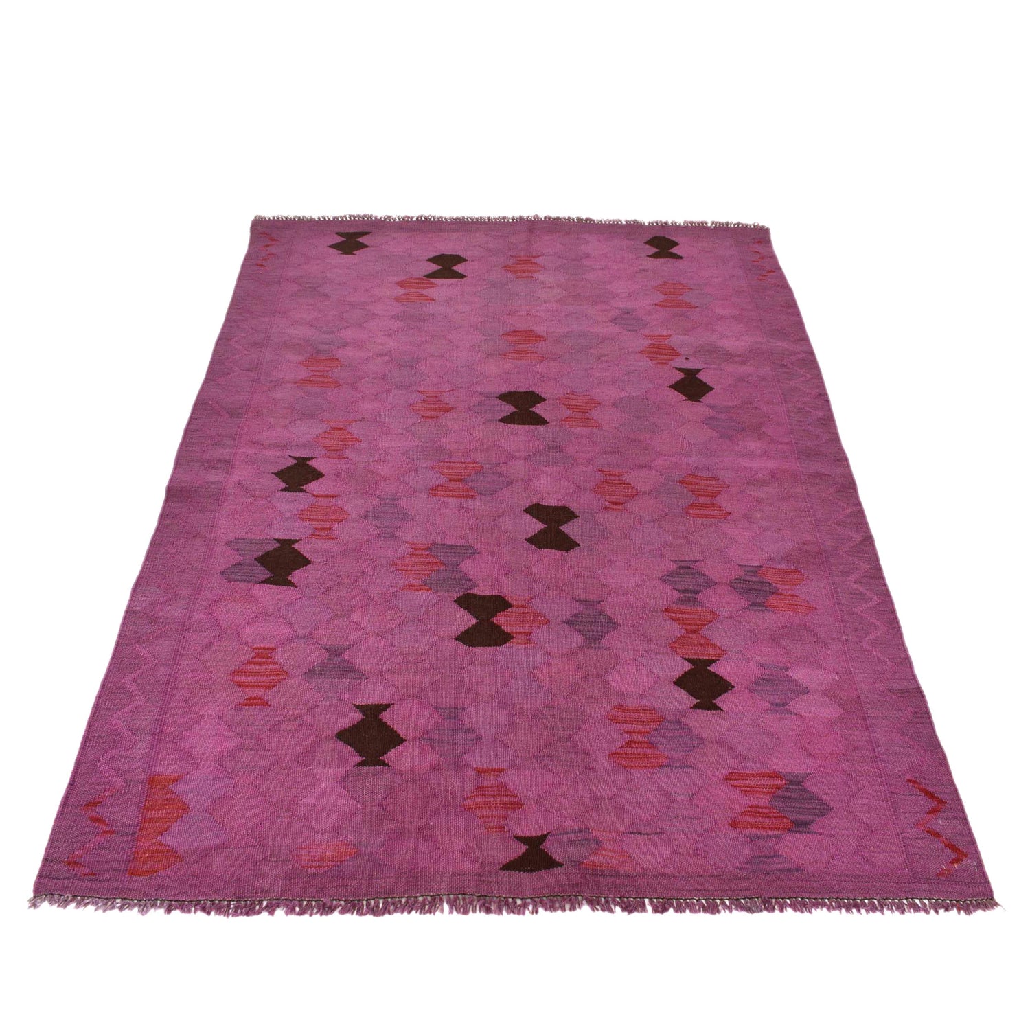 Overdyed Chobi Kilim 4' 0" x 5' 7" ft / 122 x 169 cm - No. B29230