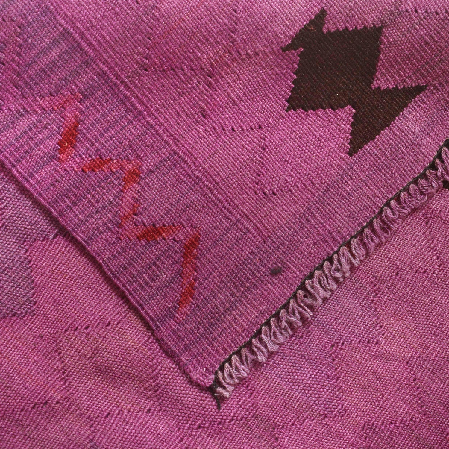 Overdyed Chobi Kilim 4' 0" x 5' 7" ft / 122 x 169 cm - No. B29230