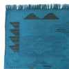 Blue Color Overdyed Kelim 3' 8" x 5' 7" ft / 113 x 169 cm - No. B29231
