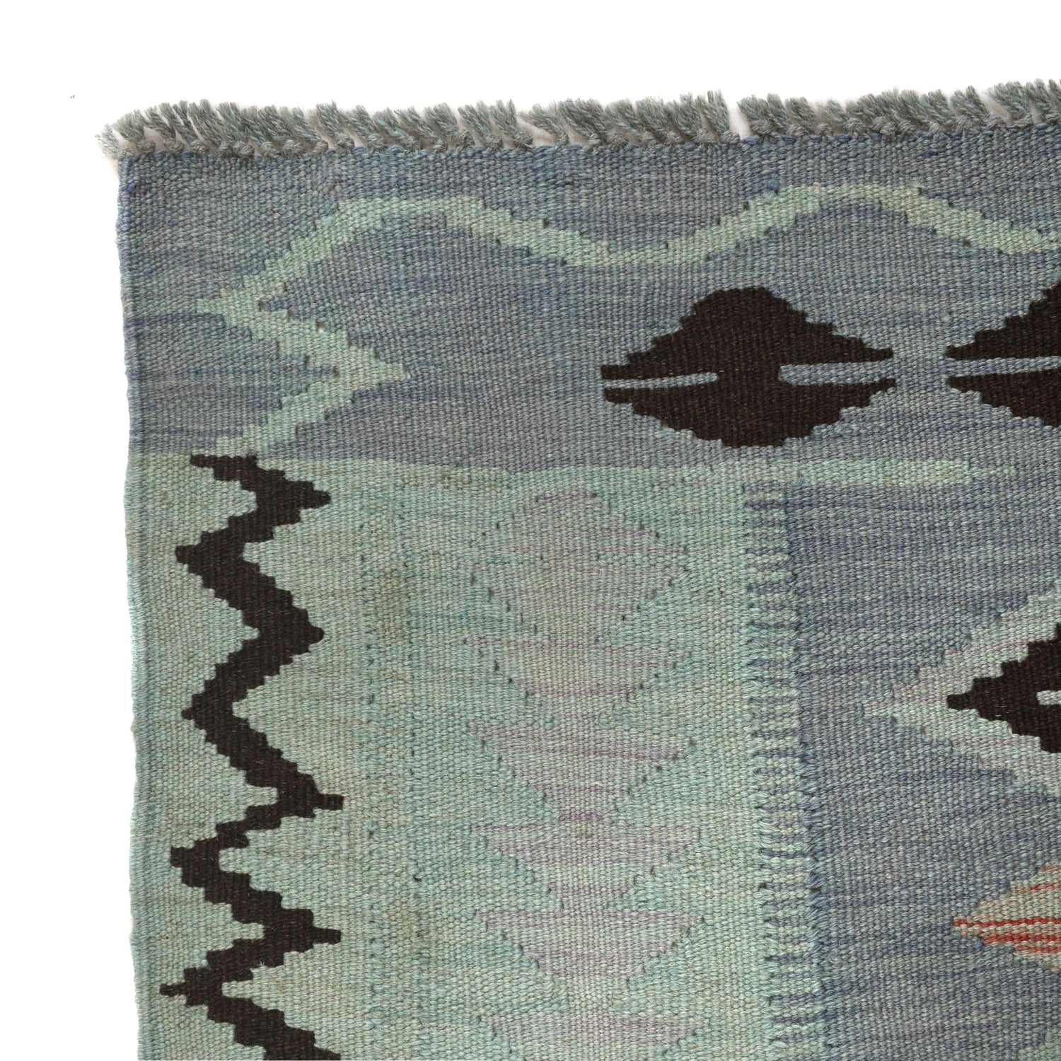 Hand Knotted Overdyed Kilim 3' 11" x 5' 6" ft / 119 x 168 cm - No. B29235