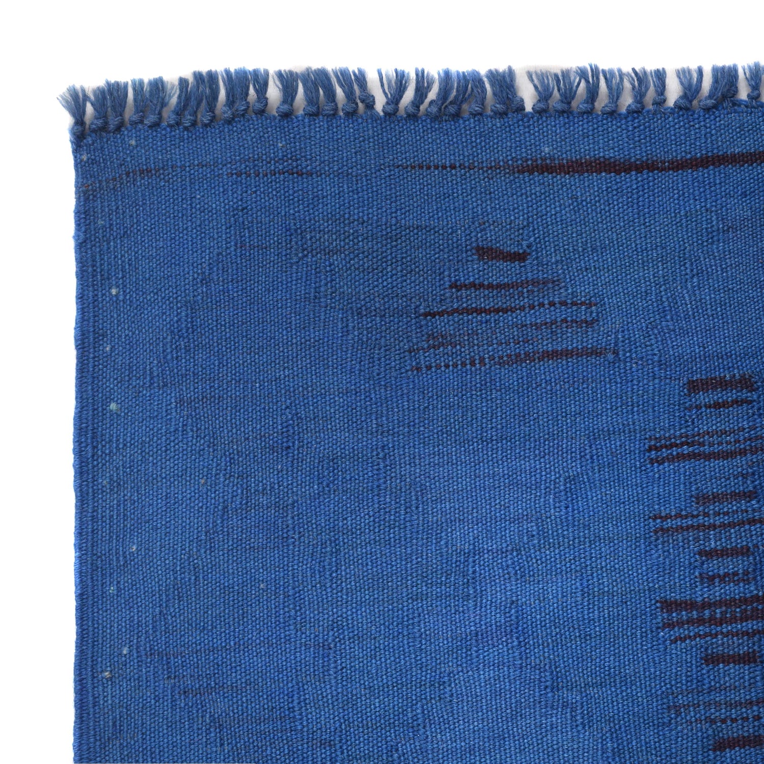 Blue Color Overdyed Kelim 3' 11" x 5' 8" ft / 120 x 172 cm - No. B29239
