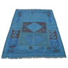 Hand Knotted Overdyed Kilim 3' 6" x 5' 2" ft / 106 x 157 cm - No. B29240