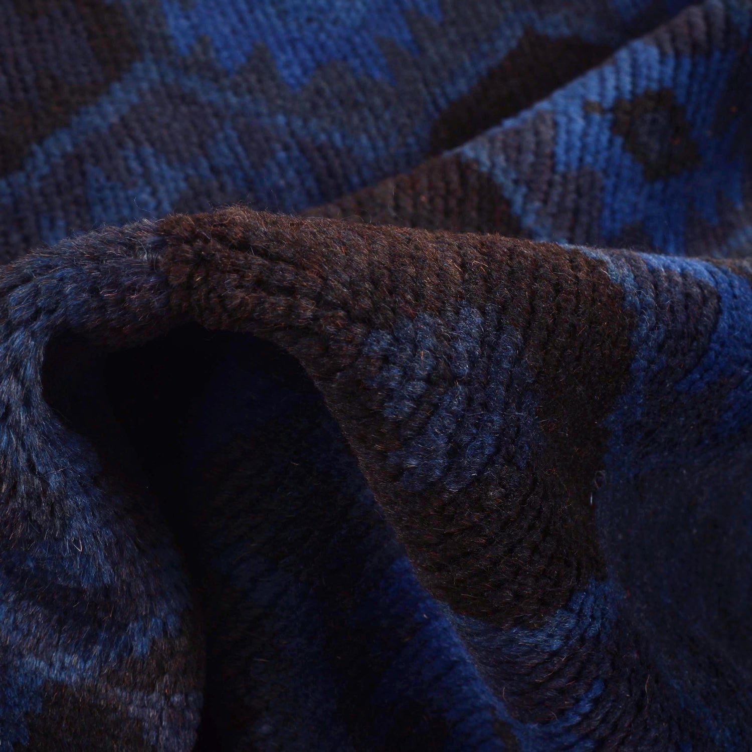 Blue Overdyed Area Rug 2' 9" x 4' 2" ft / 100 x 135 cm - No. B29242