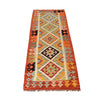 Hand Knotted Afghan Style Kilim Runner 2' 4" x 6' 6" ft / 70 x197 cm - No. B29349