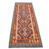 Hand Woven Wool Kelim Runner 2' 4" x 6' 8" ft / 72 x202 cm - No. B29363