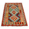 Hand Woven Wool Kelim 2' 7" x 3' 11" ft / 80 x 120 cm - No. B29395