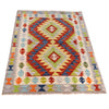 Hand Woven Wool Kelim 2' 11" x 4' 4" ft / 89 x 133 cm - No. B29397