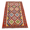 Hand Knotted Afghan Style Kilim 2' 8" x 4' 6" ft / 81 x 137 cm - No. B29416