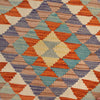 Colorful Flat-Weave Wool Kilim 2' 11" x 4' 0" ft / 90 x 123 cm - No. B29417