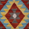 Hand Knotted Afghan Style Kilim Runner 2' 6" x 7' 10" ft / 76 x238 cm - No. B29425