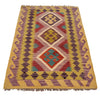 Hand Woven Wool Kelim 2' 9" x 4' 2" ft / 83 x 128 cm - No. B29432