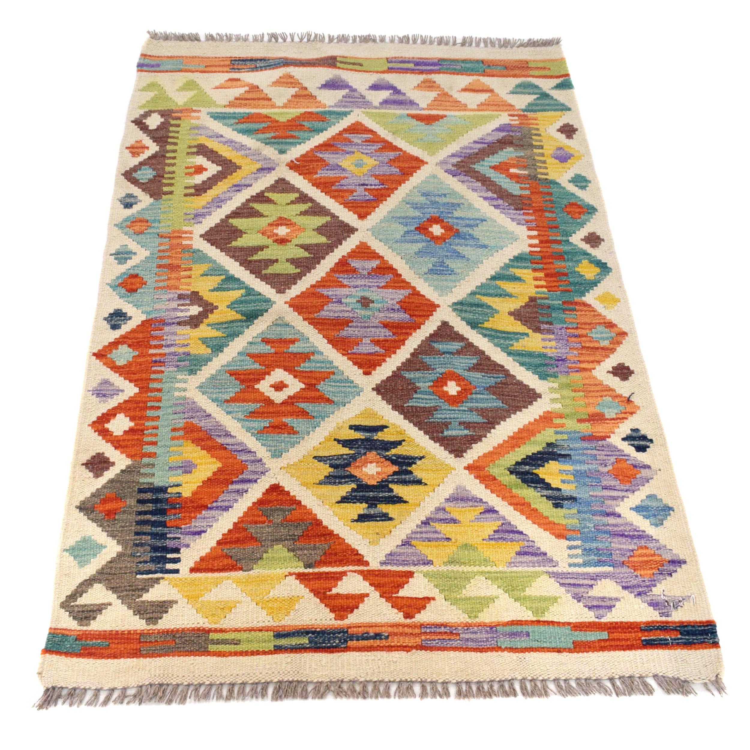 Small Size Chobi Kilim 2' 8" x 3' 10" ft / 81 x 117 cm - No. B29542