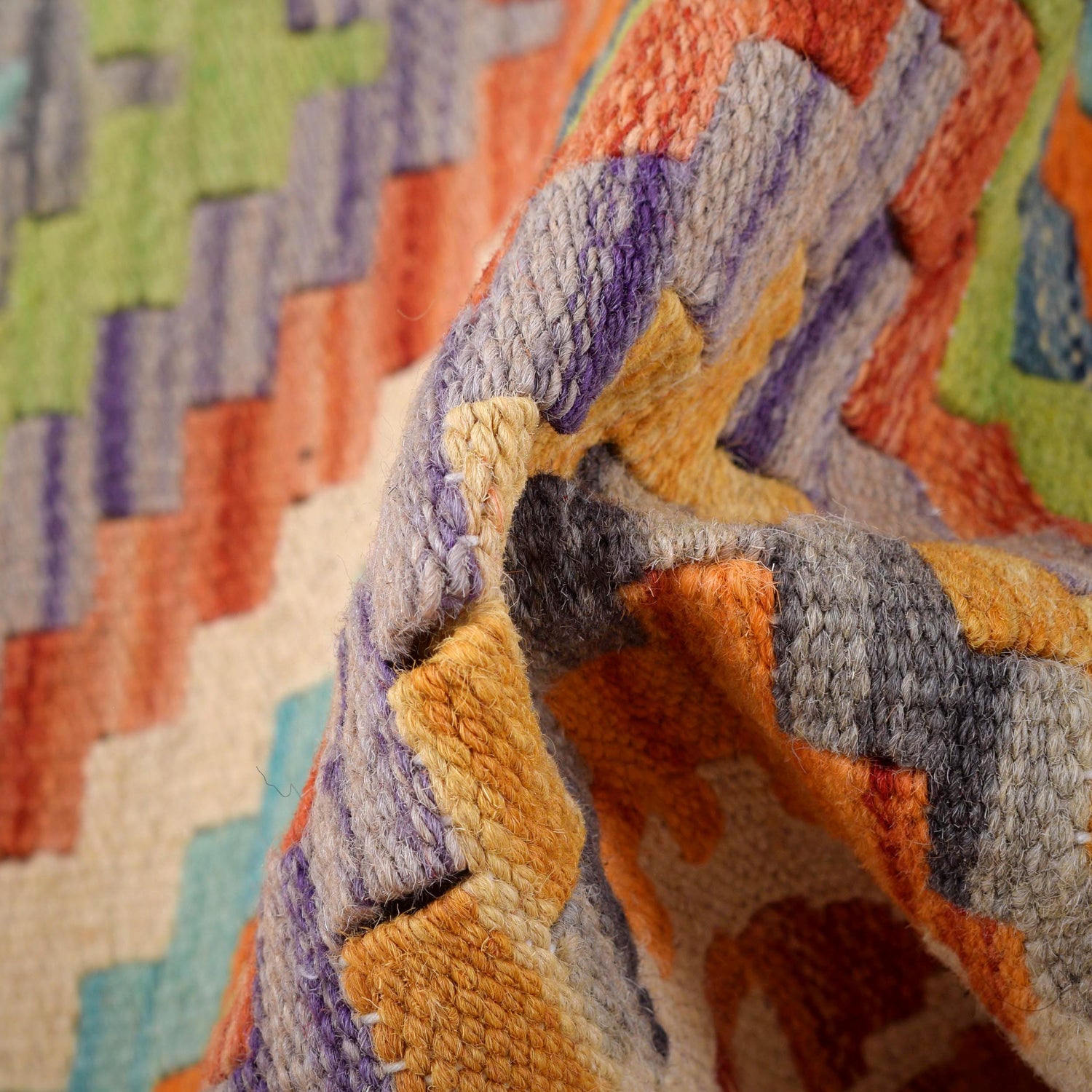 Handmade Vegetable Kilim Runner 2' 3" x 6' 4" ft / 68 x 192 cm - No. B29720