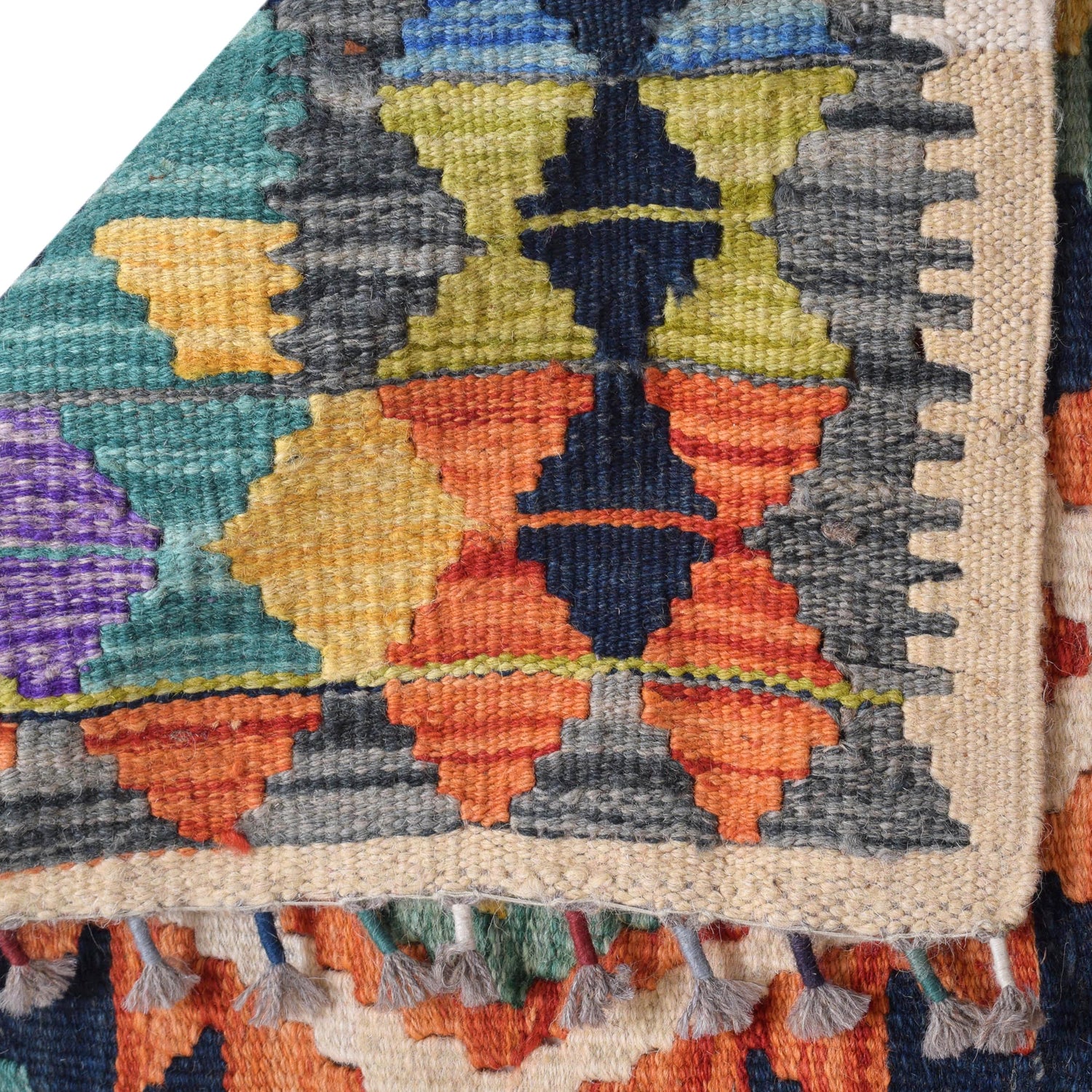 Handmade Vegetable Kelim Runner 2' 6" x 6' 5" ft / 75 x 195 cm - No. B29721