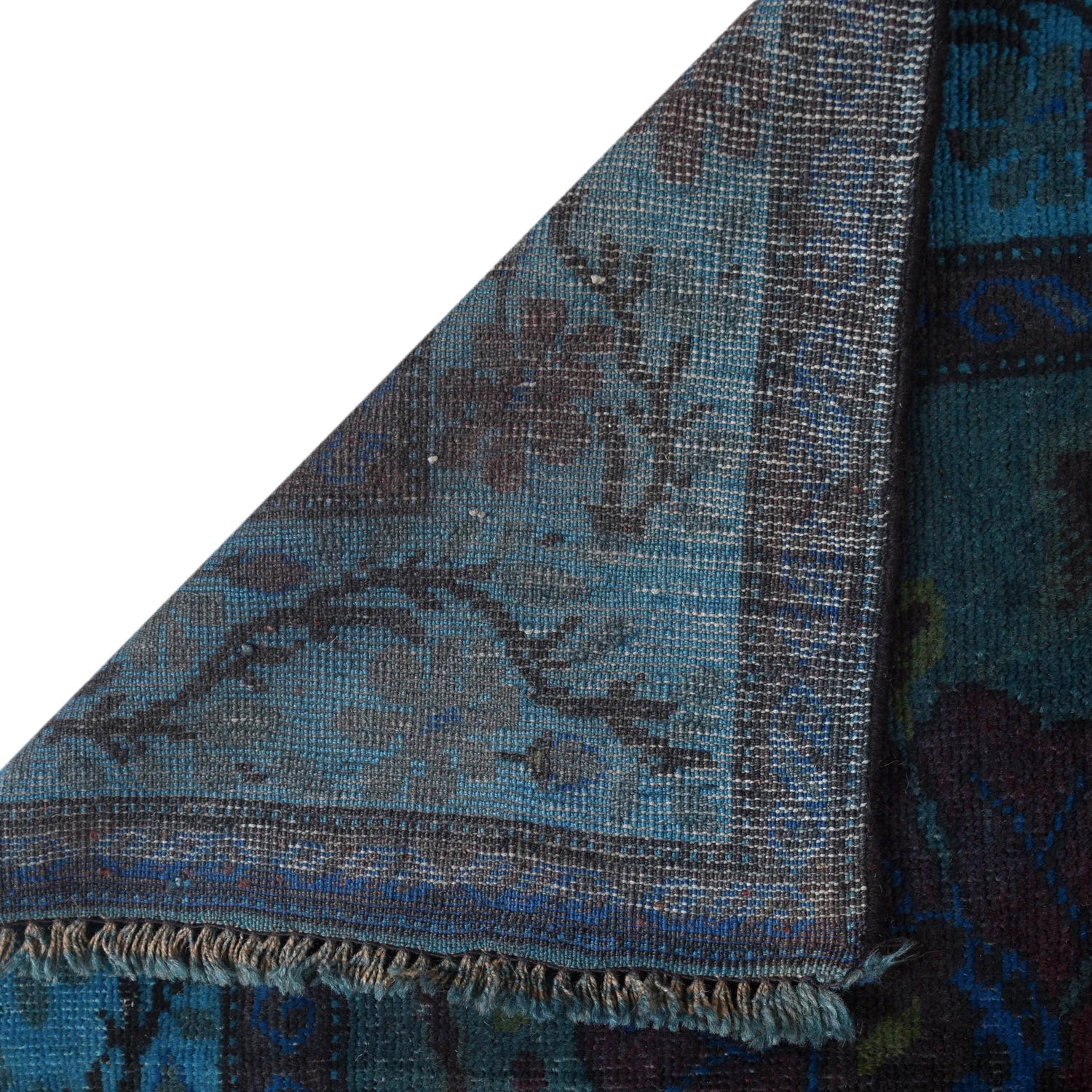 Hand Knotted Overdye Wool Rug 3' 7" x 6' 3" ft / 110 x 190 cm - No. B29781