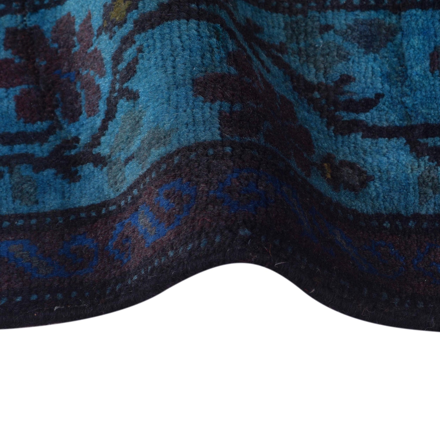 Hand Knotted Overdye Wool Rug 3' 7" x 6' 3" ft / 110 x 190 cm - No. B29781