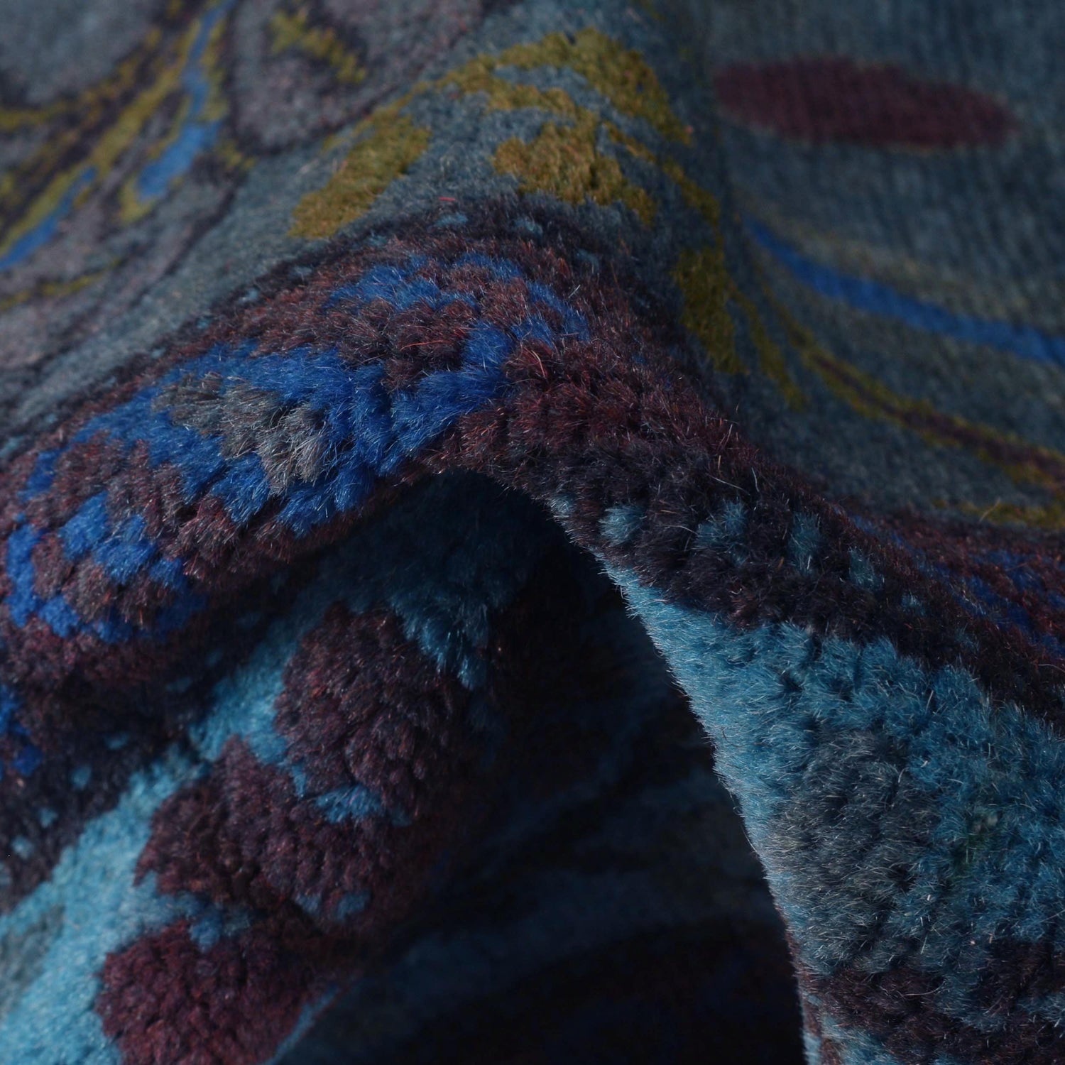 Hand Knotted Overdye Wool Rug 3' 7" x 6' 3" ft / 110 x 190 cm - No. B29781