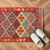 Hand Woven Wool Kelim 2' 2" x 2' 11" ft / 65 x 90 cm - No. B29909