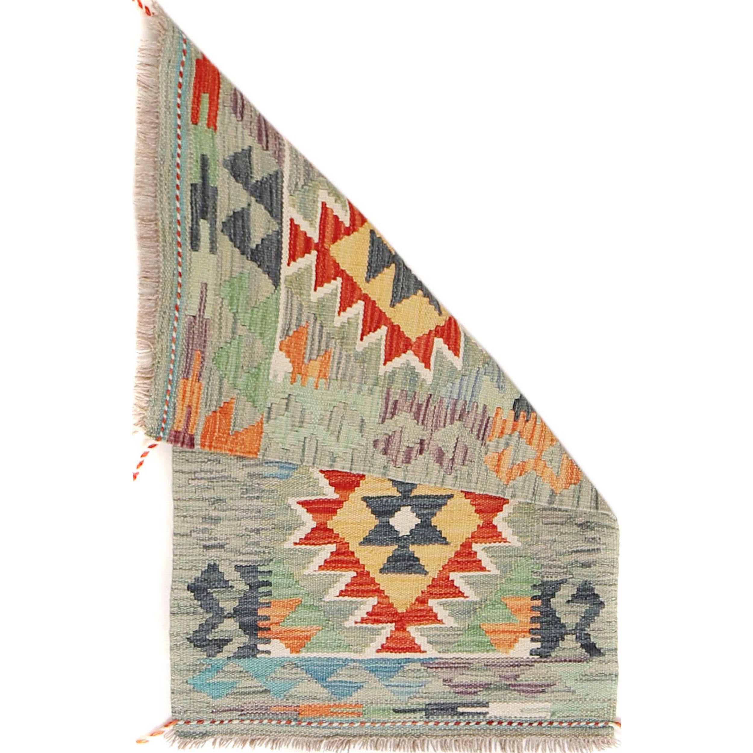 Hand Made Afghan Kilim 2' 0" x 3' 1" ft / 60 x 94 cm - No. B29937