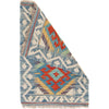 Colorful Flat-Weave Wool Kilim 1' 10" x 2' 7" ft / 55 x 80 cm - No. B29941
