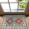 Colorful Flat-Weave Wool Kilim 1' 10" x 2' 7" ft / 55 x 80 cm - No. B29941