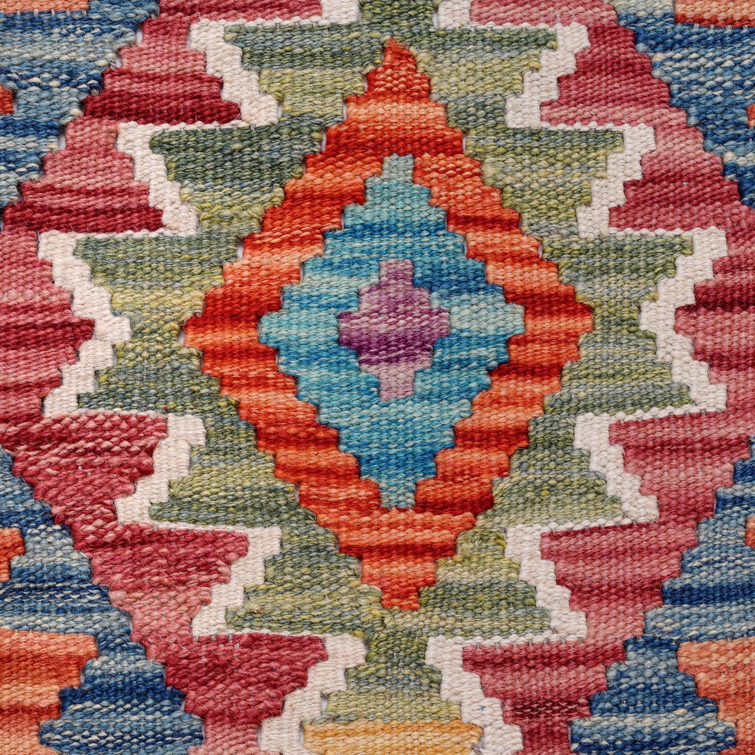 Hand Knotted Flatweave Kilim Runner 2' 8" x 7' 11" ft / 82 x241 cm - No. B30045