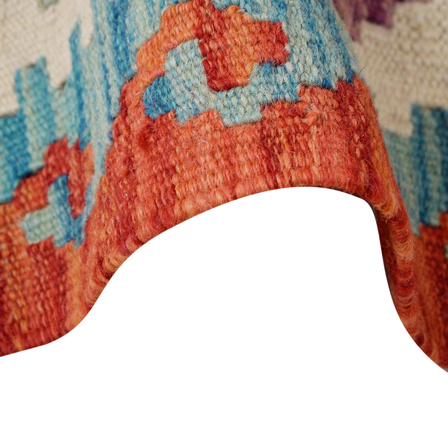 Hand Knotted Flatweave Kilim Runner 2' 8" x 7' 11" ft / 82 x241 cm - No. B30045