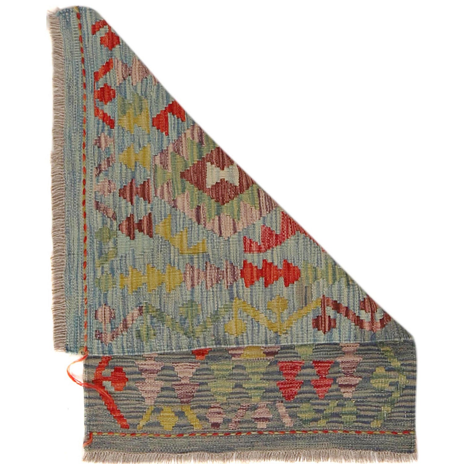 Hand Woven Wool Kelim 2' 2" x 2' 11" ft / 65 x 90 cm - No. B30053