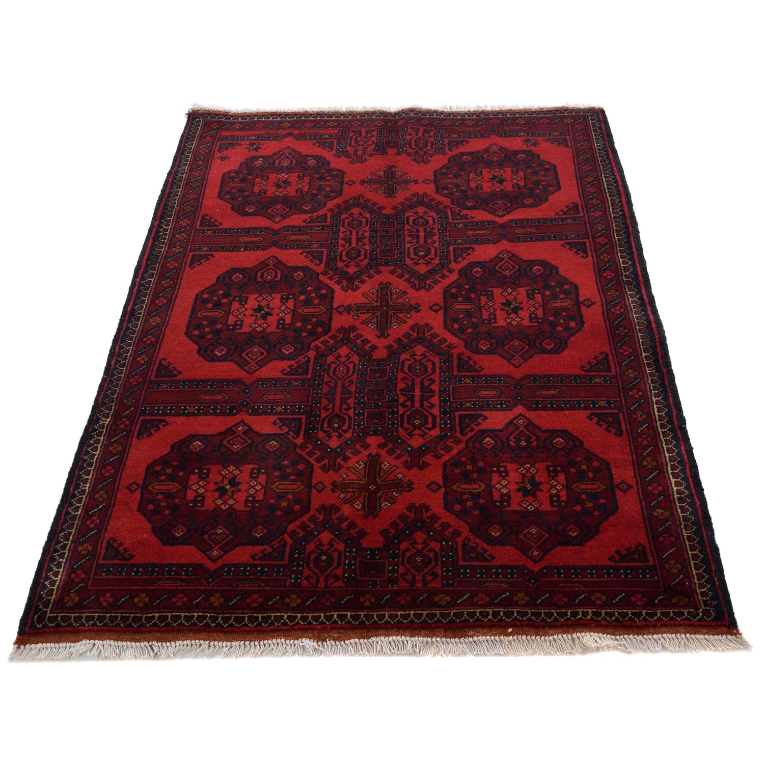 Red Color Khal Mohammadi Rug 3' 5" x 5' 1" ft / 103 x 155 cm - No. B30056