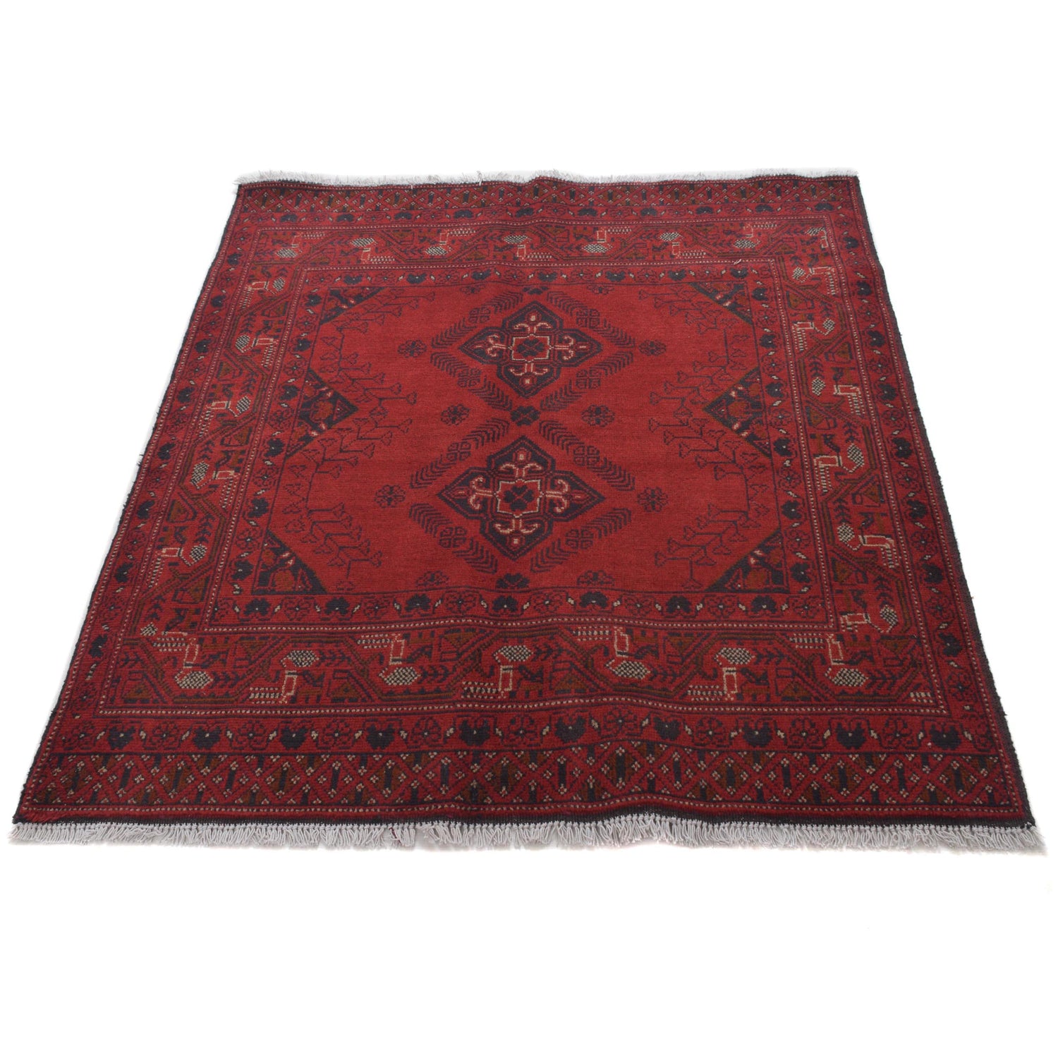 Hand knotted Khal Mohammadi Carpet 3' 7" x 4' 6" ft / 110 x 137 cm - No. B30058