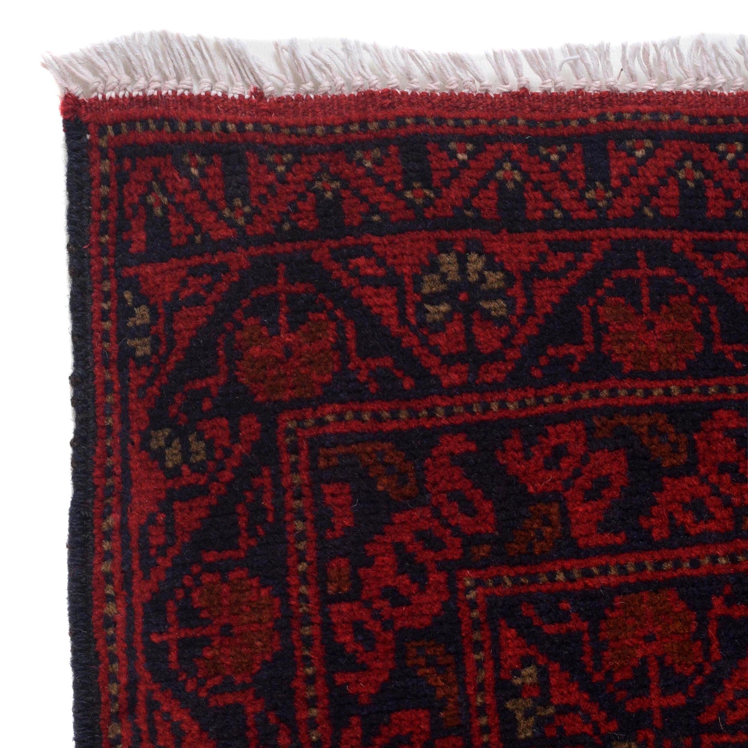 Red Color Afghan Area Rug 4' 10" x 6' 5" ft / 148 x 195 cm - No. B30060