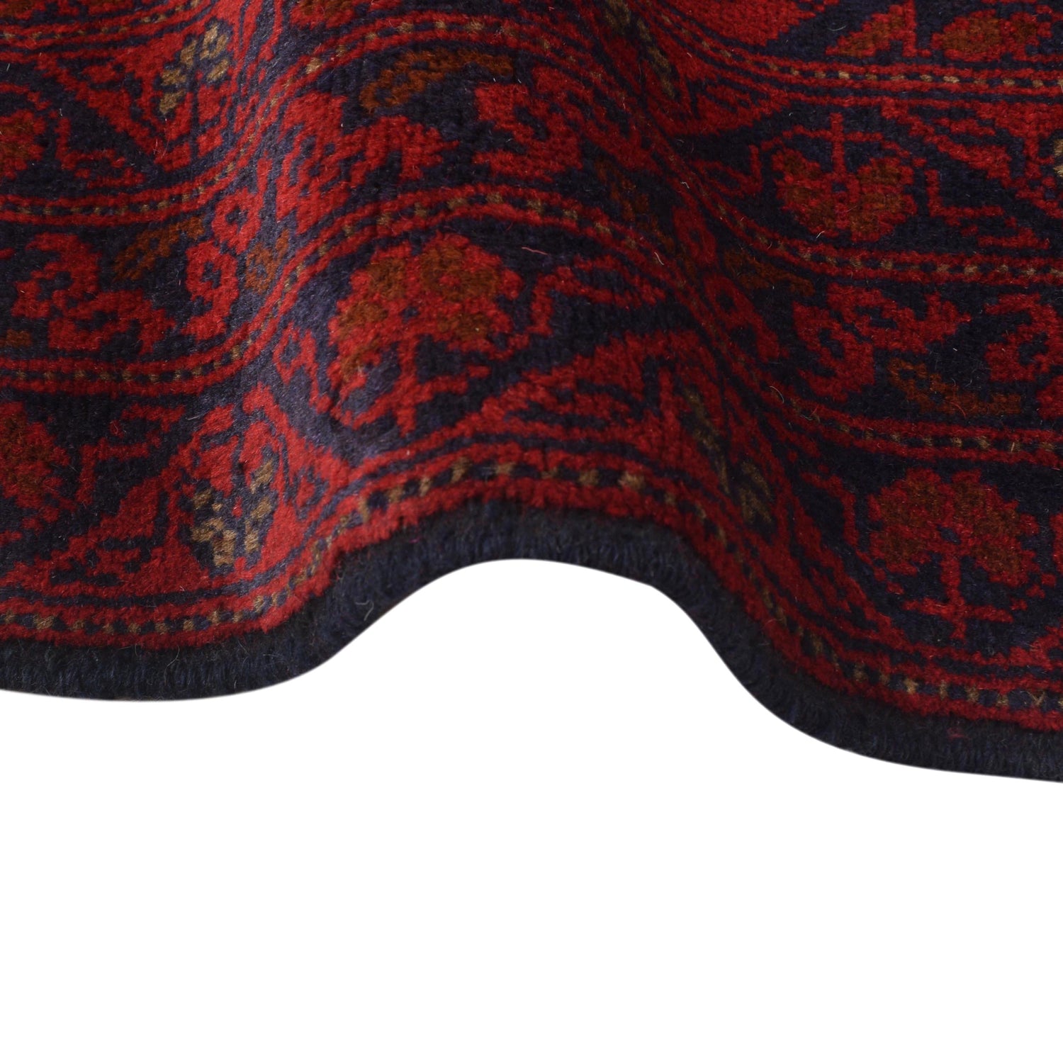 Red Color Afghan Area Rug 4' 10" x 6' 5" ft / 148 x 195 cm - No. B30060